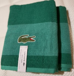 lacoste bath towels
