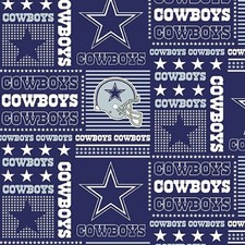 BTHY NFL Team Dallas Cowboys Patchwork Quilting Cotton Fabric By The Half Yard
