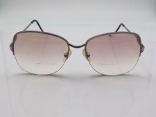 Vintage BerDel Jeannie Silver Metal Oval Half-Rim Sunglasses Italy FRAMES ONLY