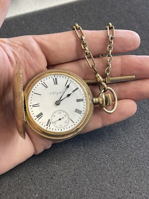 Circa 1900 Elgin Grade 228 Model 3 Pocket Watch $ Chain  display picture 1