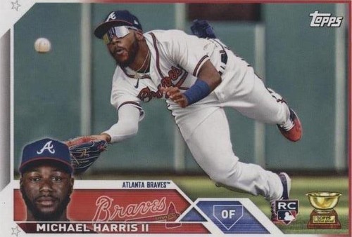 Michael Harris Atlanta Braves Auto Signed 2022 Bowman Top 100 Card