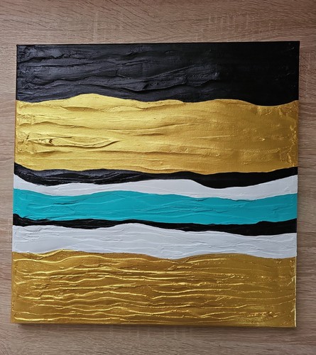 ☆ORIGINAL☆Bild 2st 40x40cm Abstrakte Kunst Strukturbild Acrylbild Handgemalt ☆☆☆ - Bild 8 von 8
