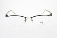 Vintage Y2K Marc Ecko Leather Half Rim Frames Green Gunmetal 5005 53/20-140 mm