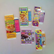 Vintage Lot of 5 Children's Novelty Toy Grocery Boxes Shop Cracker Cereal Cookie