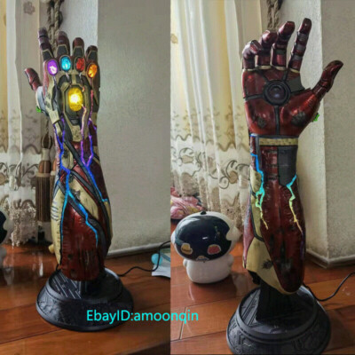 In Stock IRON MAN ELECTRONIC INFINITY NANO POWER 60cm GAUNTLET LED Resin  Statue | eBay