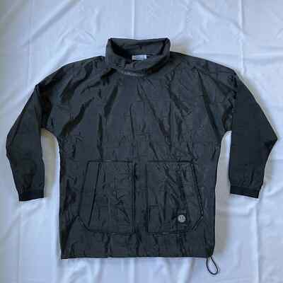 Stone Island HC Packable Jacquard On Nylon Black Jacket Size L Anorak Dyed