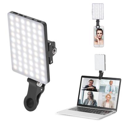 Newmowa 60 LED High Power Rechargeable Clip Fill Video Conference Light with ...