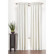 Essential Home Microfiber Curtain Panel  White 40W x 84L in