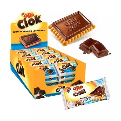 MONDELEZ Oro Ciok Saiwa Biscotto con Tavoletta al Cioccolato al Latte 30 pezzi da 25 gr