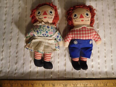 Vintage 70's Pair Knickerbocker Raggedy Ann & Andy Dolls w/Tags | eBay