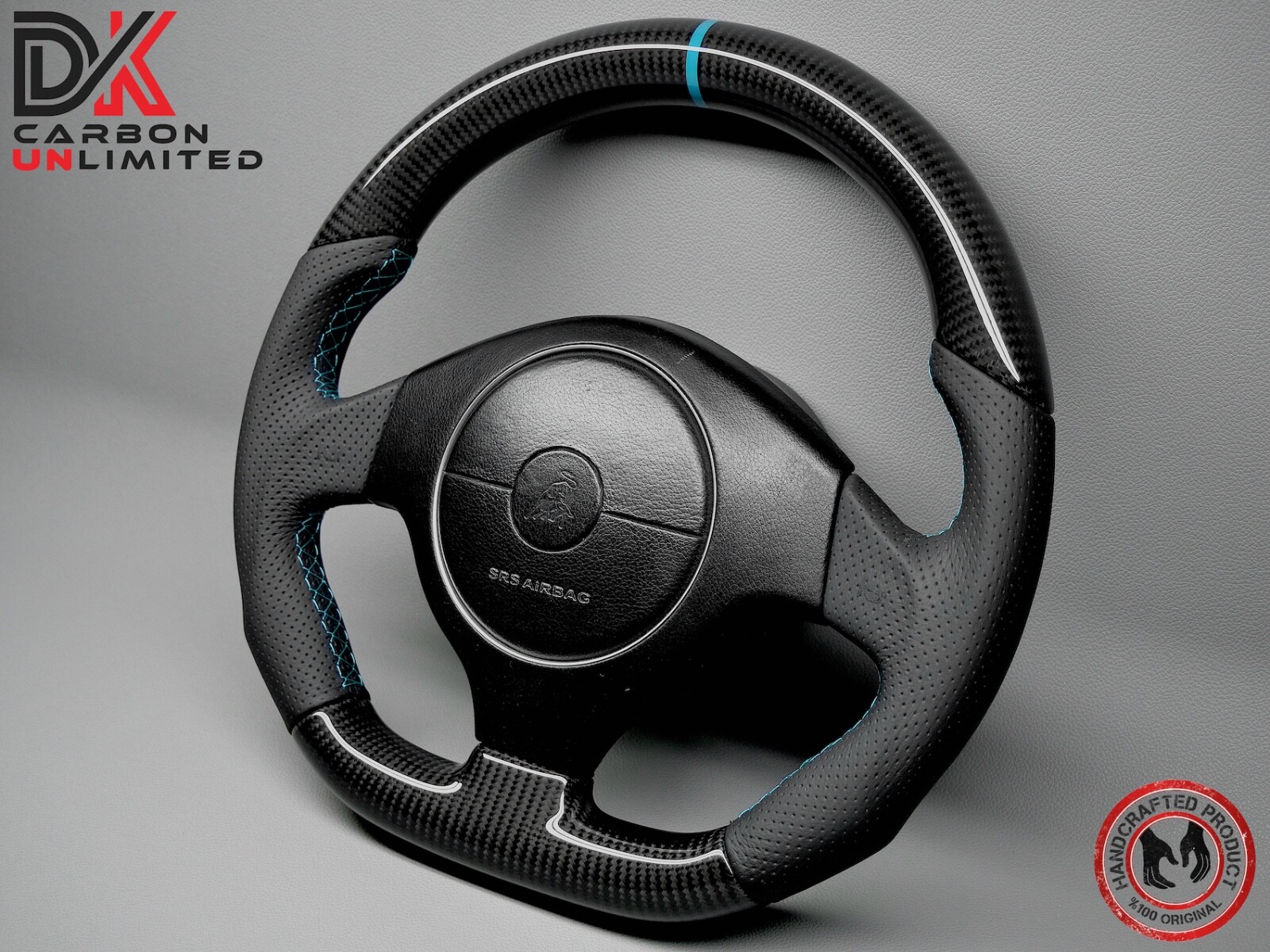 Lamborghini Murcielago LP670 LP650 LP640 Turquoise Ring Carbon Steering Wheel v3