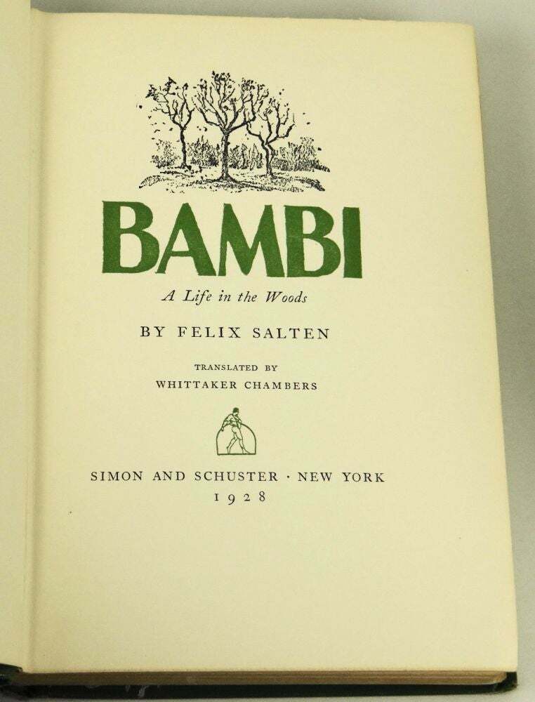 Bambi by FELIX SALTEN ~ First Edition 1928 ~ Limited 1000 Copies
