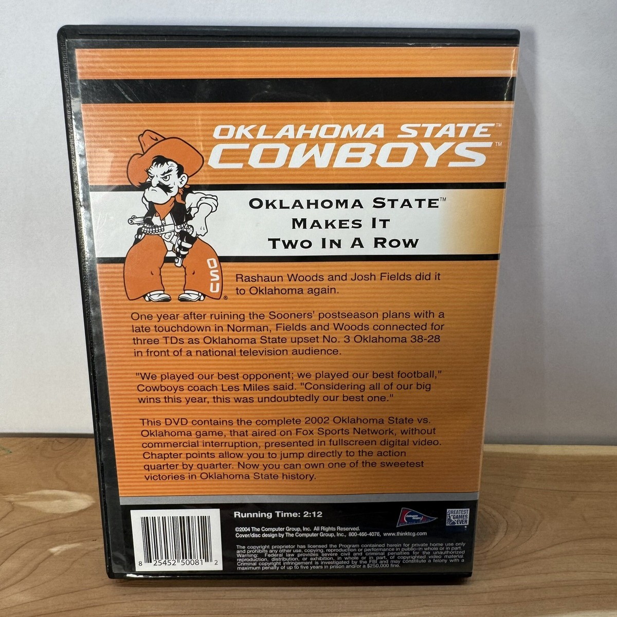 Oklahoma State Classics Game (DVD, 2005) Cowboys Beat Sooners 11