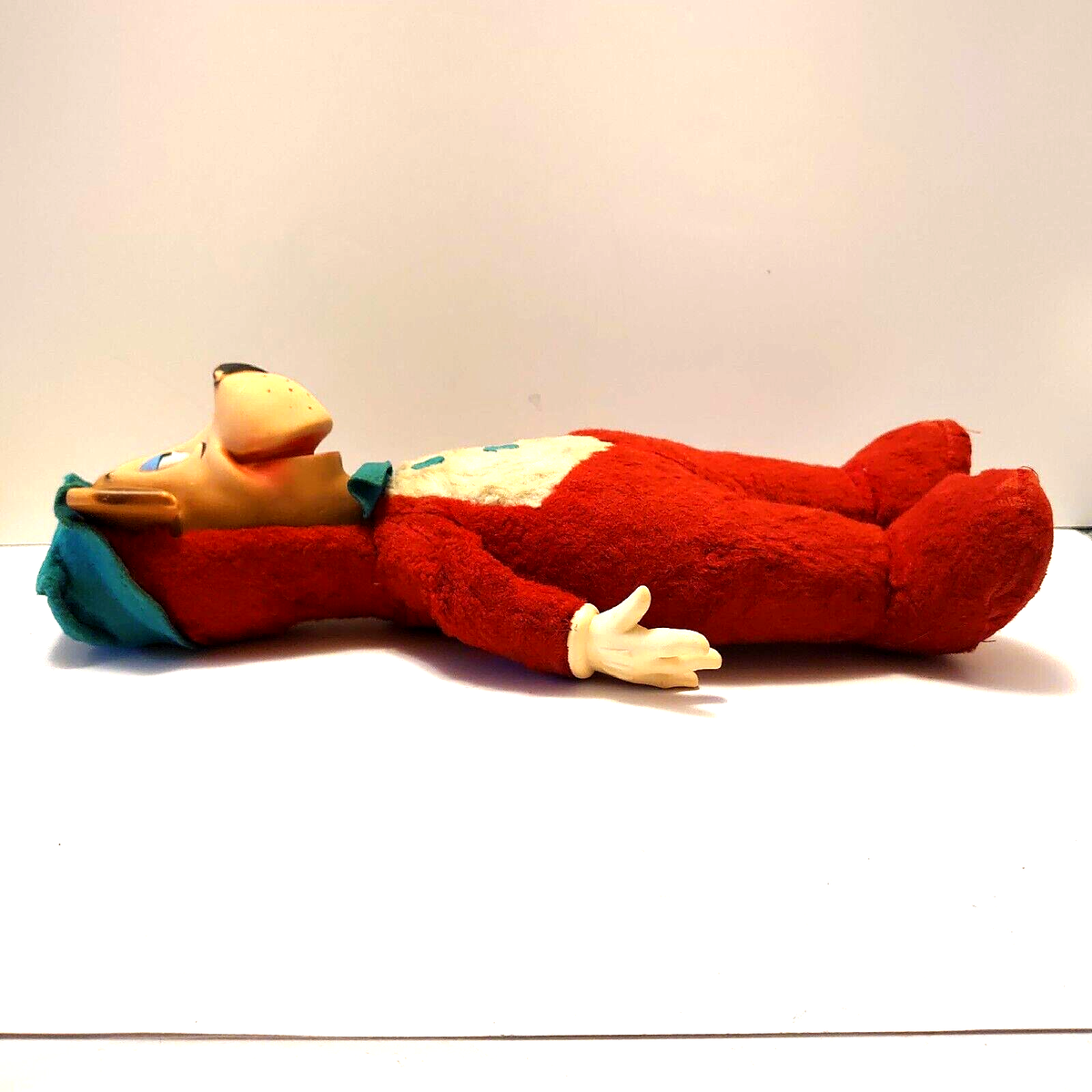 Vtg 1958 Huckleberry Hound Rubber Face Plush Knickerbocker Hanna