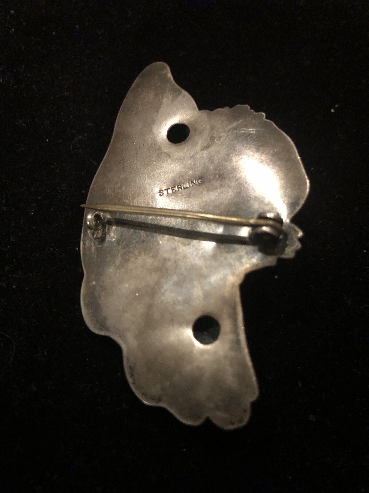 ANTIQUE ART NOUVEAU STERLING SILVER BROOCH PIN SUNBONNET LADY UNGER ...