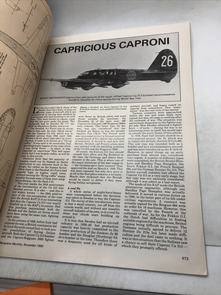 Aeroplane Monthly Magazine November 1990 Foto 2 de 4