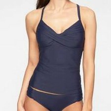 ATHLETA Twister Tankini Top 34D/DD Dress Blue NWT Retail 72