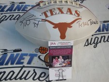Ricky Williams signed Texas UT Longhorns football w/ Texas Tornado JSA COA