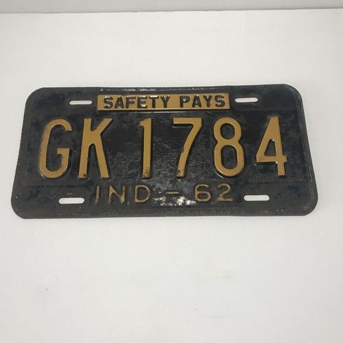 Targa Indiana 1962 Elkhart County GK1784 condizioni originali - Foto 1 di 5