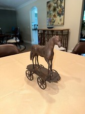 Antique Iron Pull Toy Horse late 1800"s Ives 9 1/4"