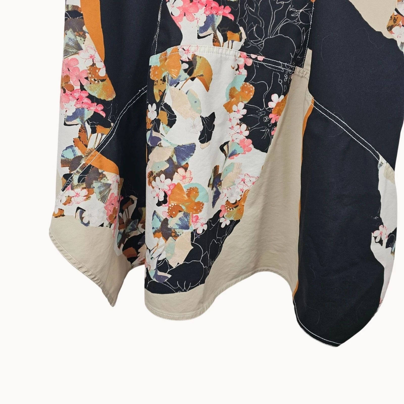 OFF WHITE Phillip Lim Vestito T Shirt Donna LG Off White Nero Multicolore Patchwork