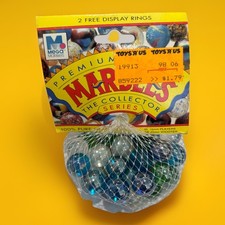  SILVER  VACOR MEGA MARBLES Vintage 1990s Net Bag 35 16mm/1 25mm Shooter