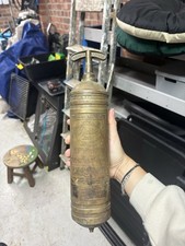 Antique Brass Fire  Extinguisher Empty 