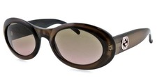New Vintage Y2K GUCCI GG2400/STRASS JX4 54mm Oyster Brown Oval Sunglasses Italy