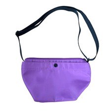 UNIQLO Purple Nylon Shoulder Bag, Lightweight, Zip Closure, Used