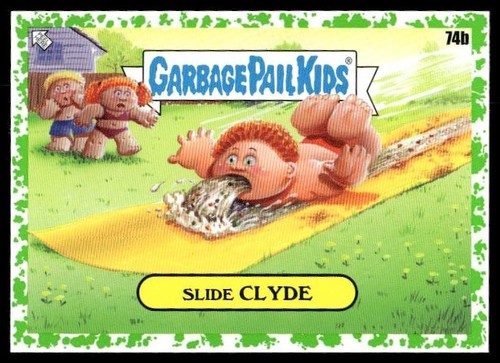 2024 Topps Garbage Pail Kids: #74b Slide Clyde At-Play - Booger Green - Imagen 1 de 2