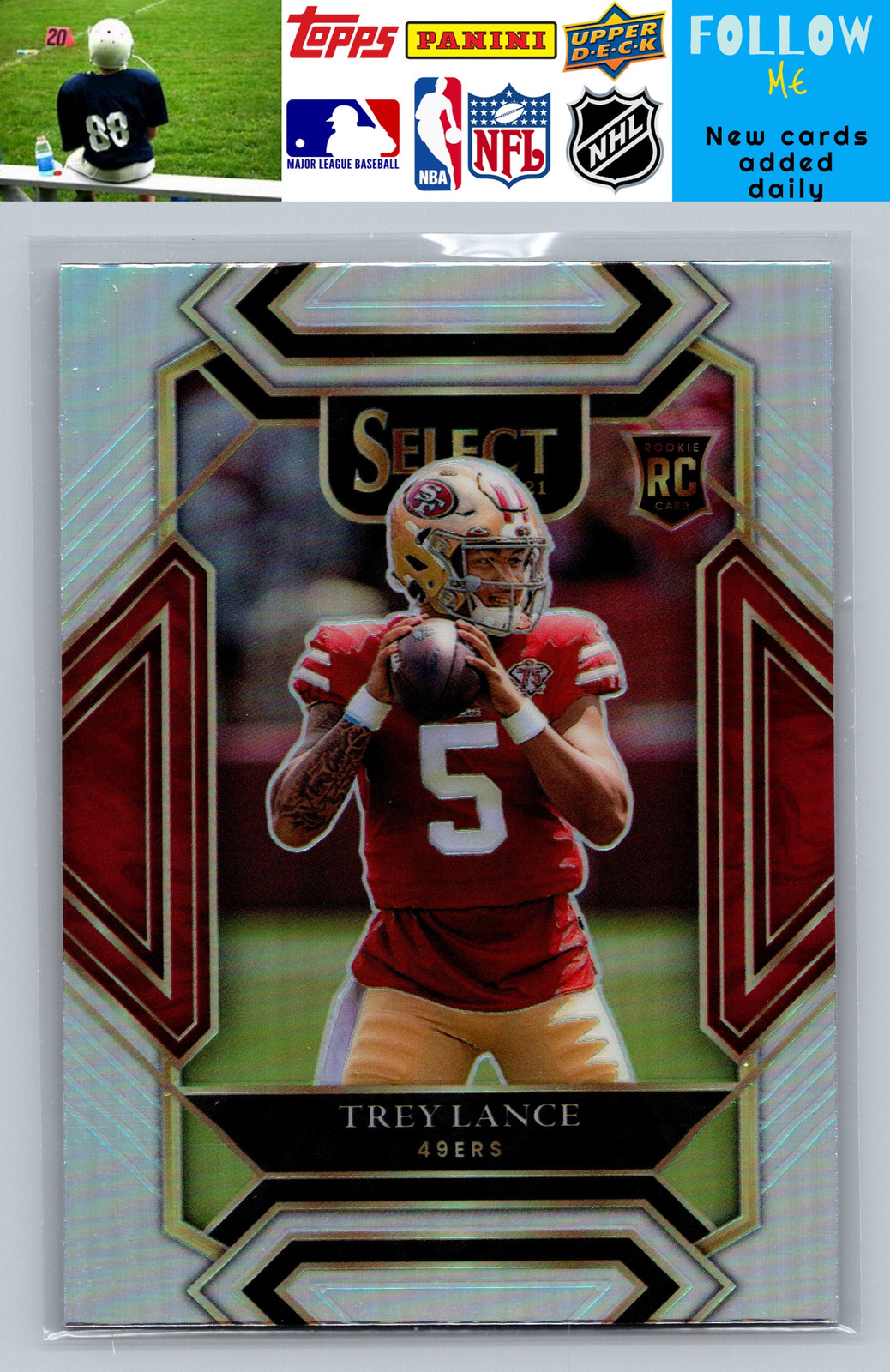 2021 Panini Select #245 Trey Lance Silver Prizm