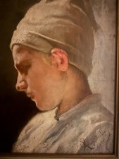 dipinto antico Autentico Emilio Magistretti(1851-1936)