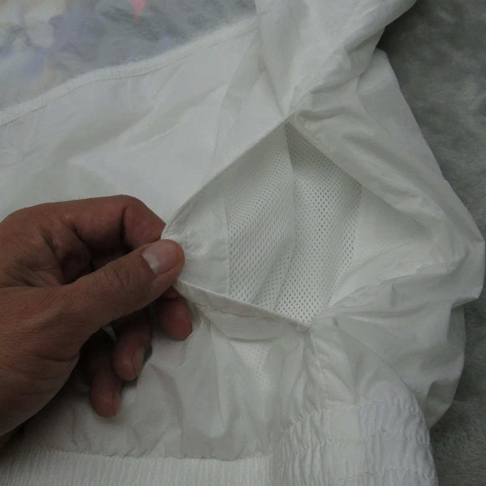 Nike SB Windbreaker Mens XL White Floral Transparent Lightweight Packable Jacket - Image 4 of 4