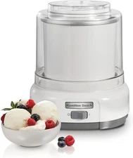 Electric Automatic Ice Cream Maker Frozen Yogurt Sorbet Custard 1.5 quart White