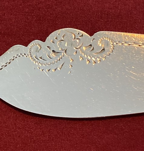 Antique Silver Plate & Mother O’Pearl Butter Knife By Jonathan Bell c.1890’s - Picture 5 of 9