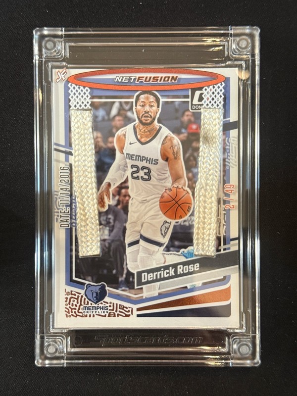 Jersey Fusion Derrick Rose Relic /49 Memphis Grizzlies Game Used Net