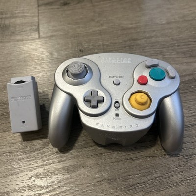 Nintendo GameCube Wavebird Silver Wireless Controller DOL-004 with Receiver OEM