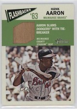 2012 Topps Heritage Baseball Flashbacks Stadium Relics Hank Aaron HOF 0t0b