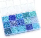 Small Glass Seed Beads Kit, 150g Bulk Tube Material Multi-Color Beads