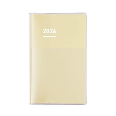 Kokuyo Jibun Techo 2026 A5 Slim Monthly Weekly Diary Planner Butter Yellow
