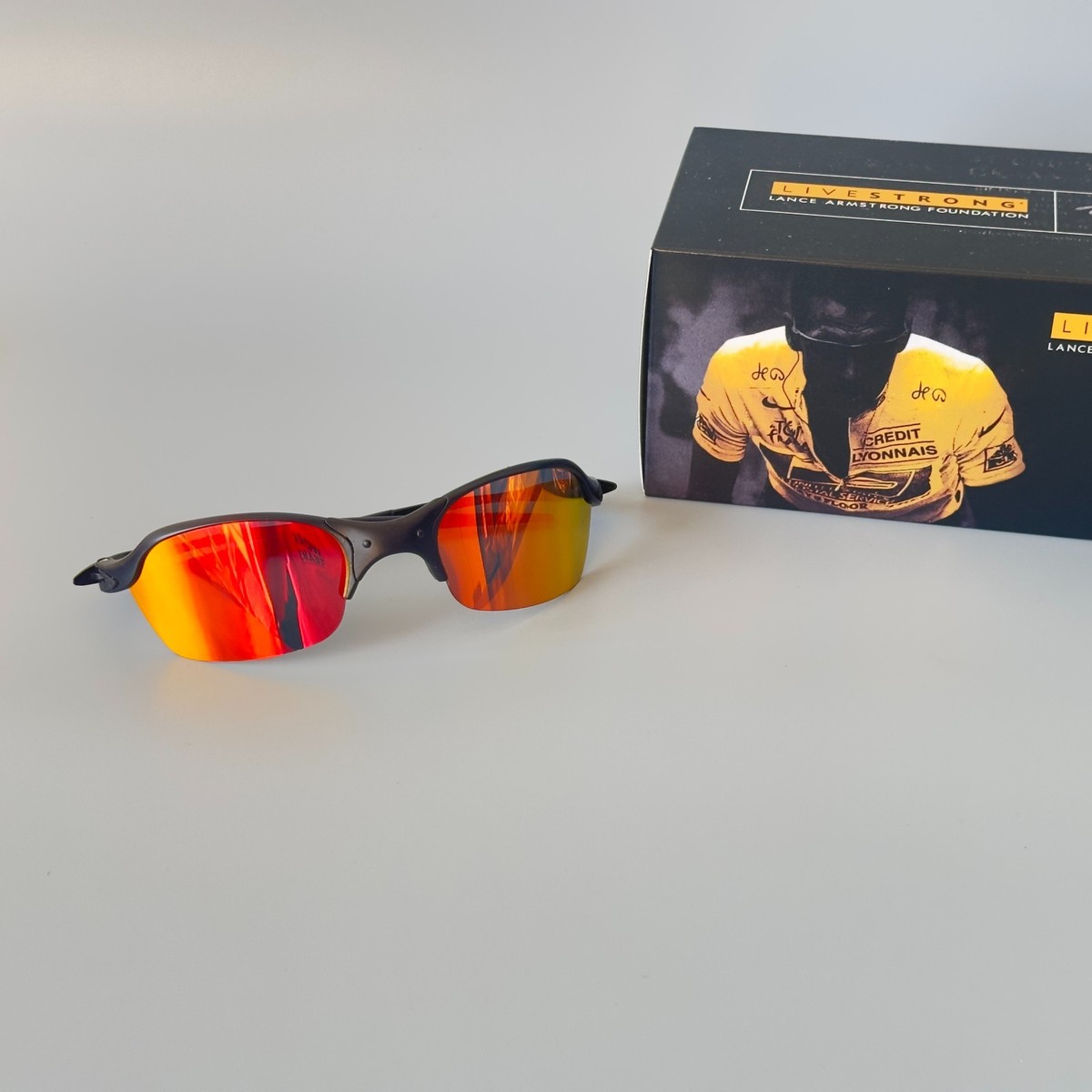 Oakley Romeo 2 Sunglasses Metal Frame Red Lens Made In USA | eBay