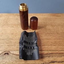  Sewing Needles Storage Needle Case Portable Mini Wooden Felting Container