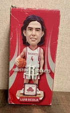 Houston Rockets Luis Scola Bobblehead Collectible Signed By Clyde Drexler