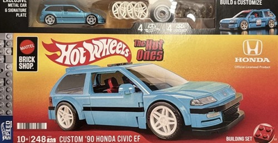 #ad Hot Wheels Brick Shop Custom #x27;90 Honda Civic EF The Hot Ones Mattel Speed Series $38.99