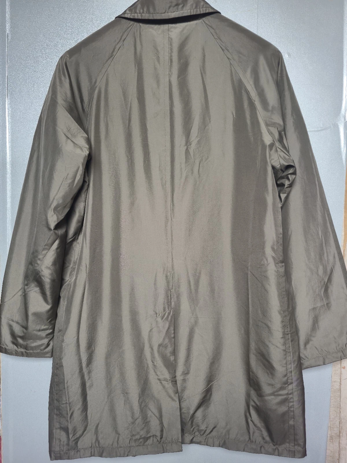 Ermenegildo Zegna Microsilk Trench Coat Silk Italy Water Repellent Sz 54 image 13
