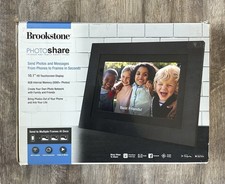 Brookstone PhotoShare Friends and Family Smart Digital Picture Frame 10.1” Black
