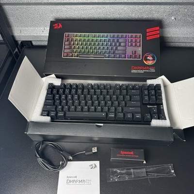 Redragon Dharma Pro TKL K660RGB-PRO Mechanical Keyboard, 80% RED SWITCH - BLACK