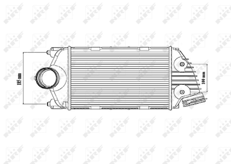 Left NRF 30186 Intercooler, charger for PORSCHE