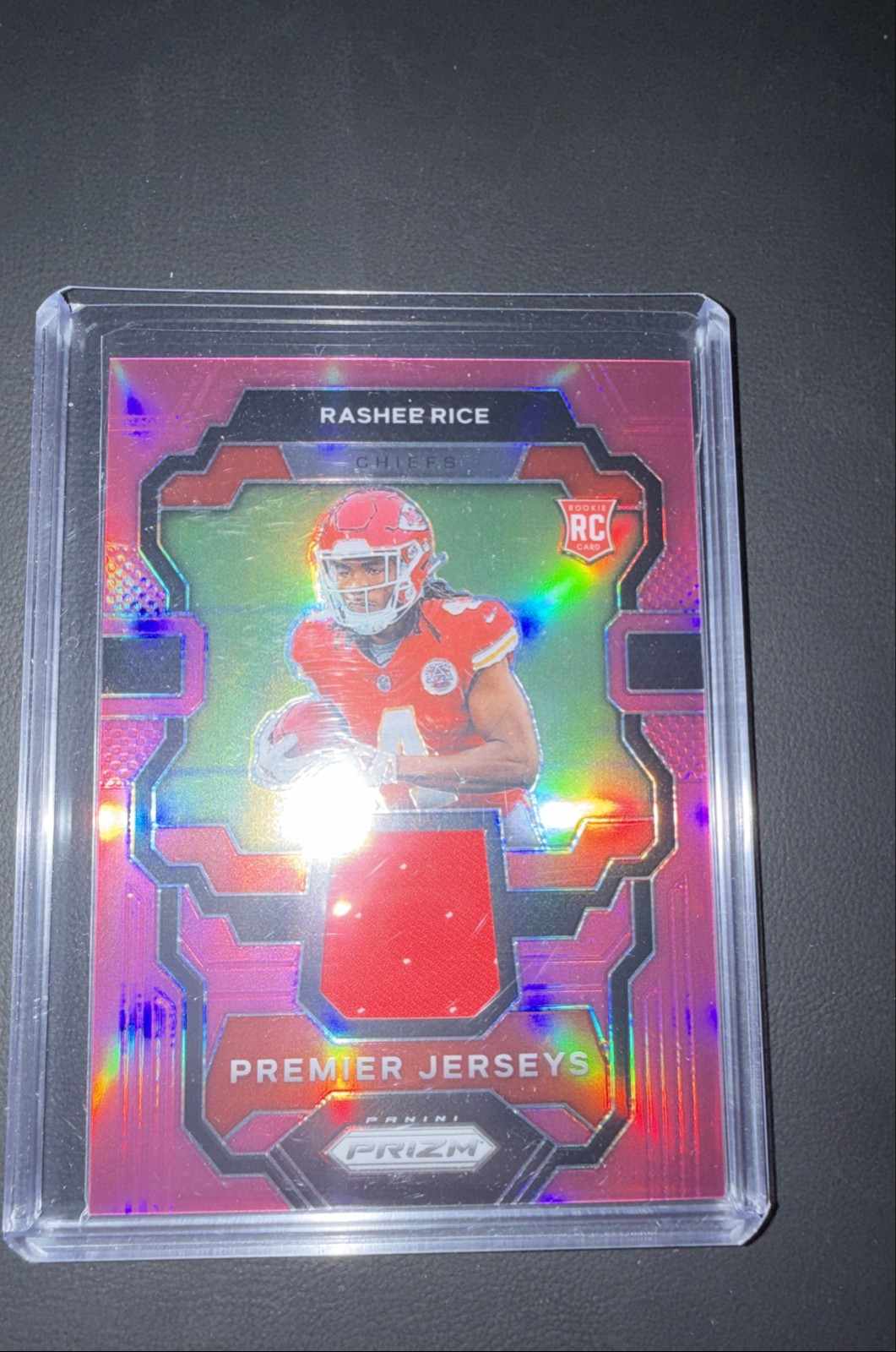 2023 Panini Prizm - Premier Jerseys Rashee Rice #PJ-RR Pink Prizm (MEM, RC)