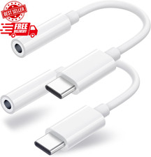 2 Pack USB C to 3.5Mm Headphone Jack Adapter, USB C to Aux Audio Dongle Cable Co